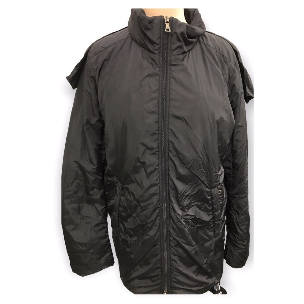 Prada Jacket Zip Nylon Coat Black Tab sports puffer milano Light
